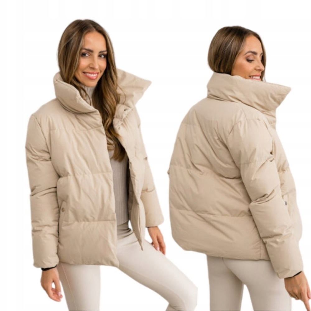CALIA by Carrie Underwood Light Beige Puffer Coat